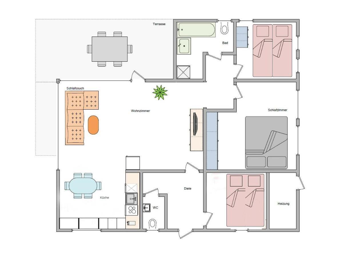 Ferienhaus Irene Мешеде Екстериор снимка
